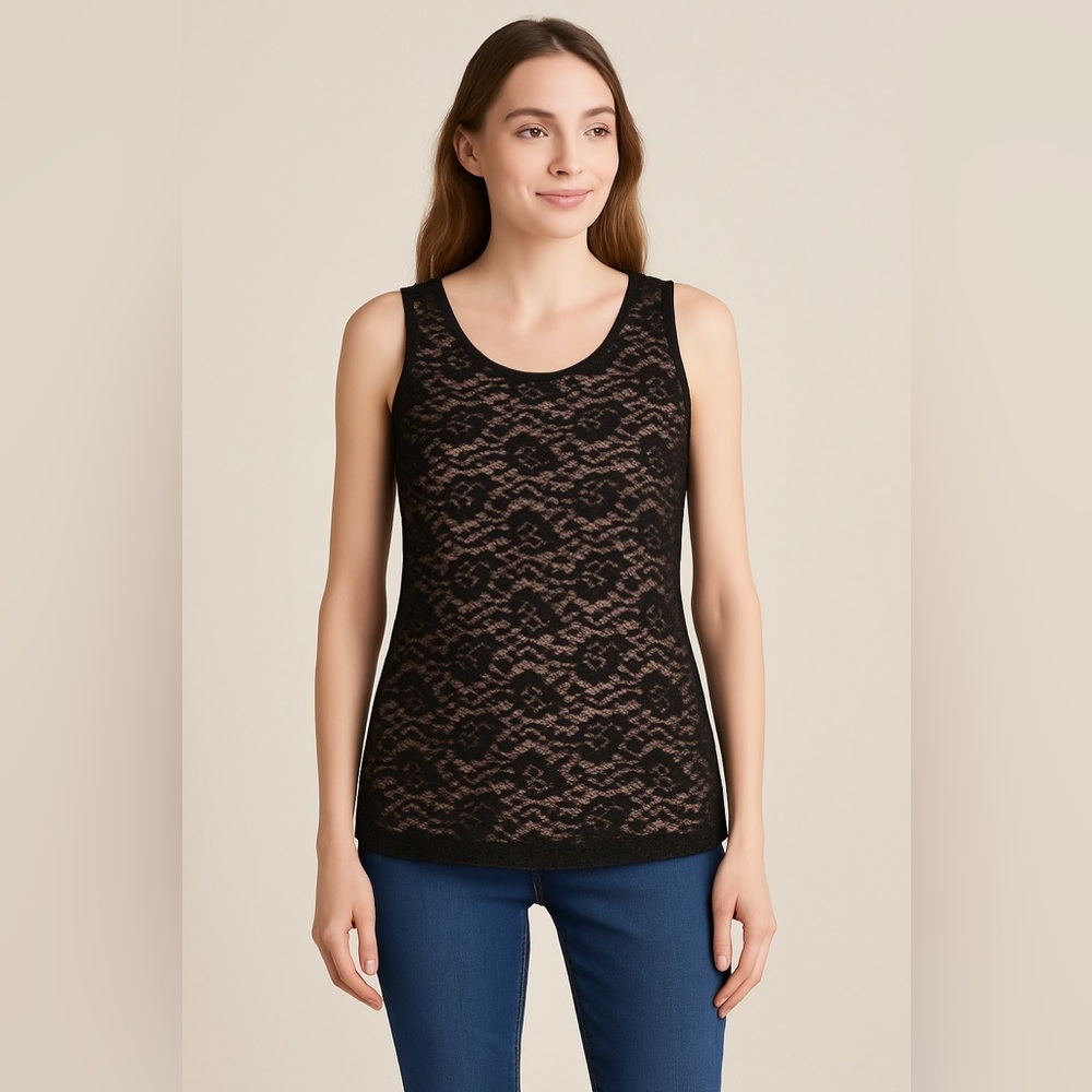 Apt. 9 Elegant Black Lace Top